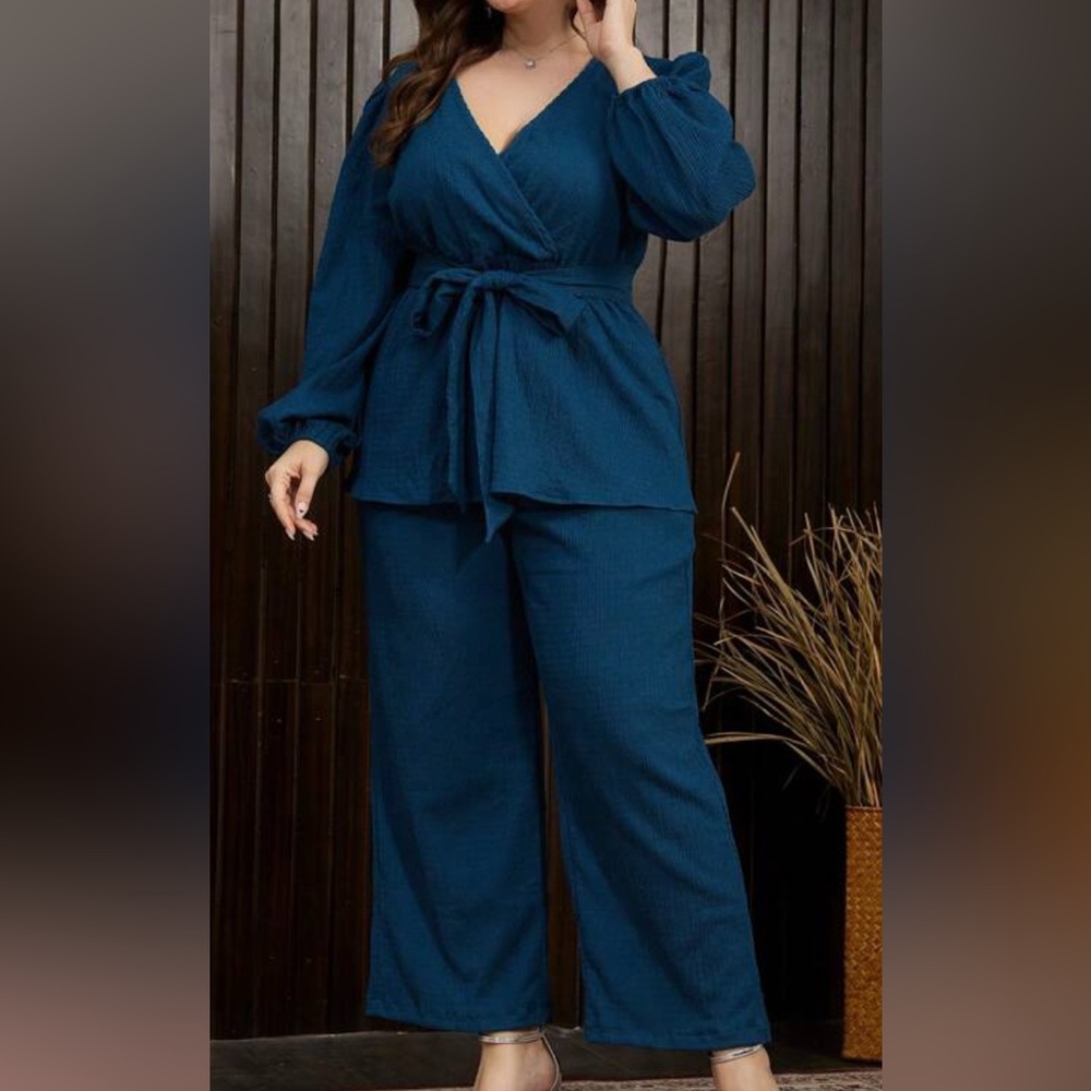 SHEIN Blue Jumpsuit with Fitted Silhouette